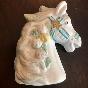 Ceramic Horse Head Figurine (3")
